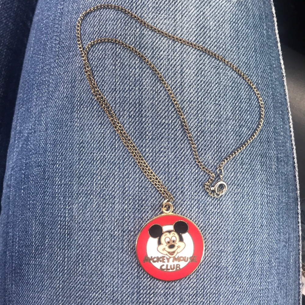 Vtg Mickey Mouse club necklace